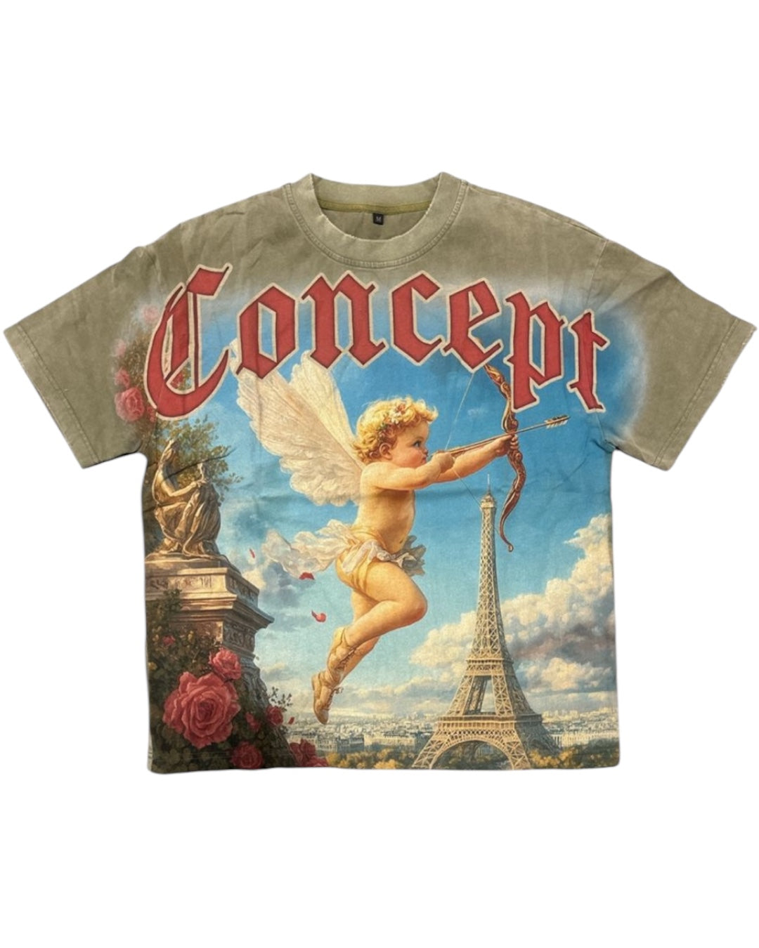 Concept T-Shirt - Angel - Olive Wash - CTEE_004