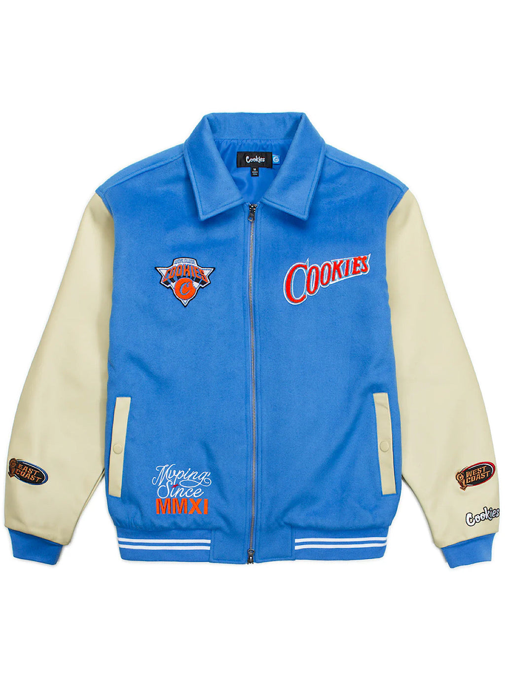 Cookies Jacket - Full Clip Melton Wool - Blue - CM241OLC02