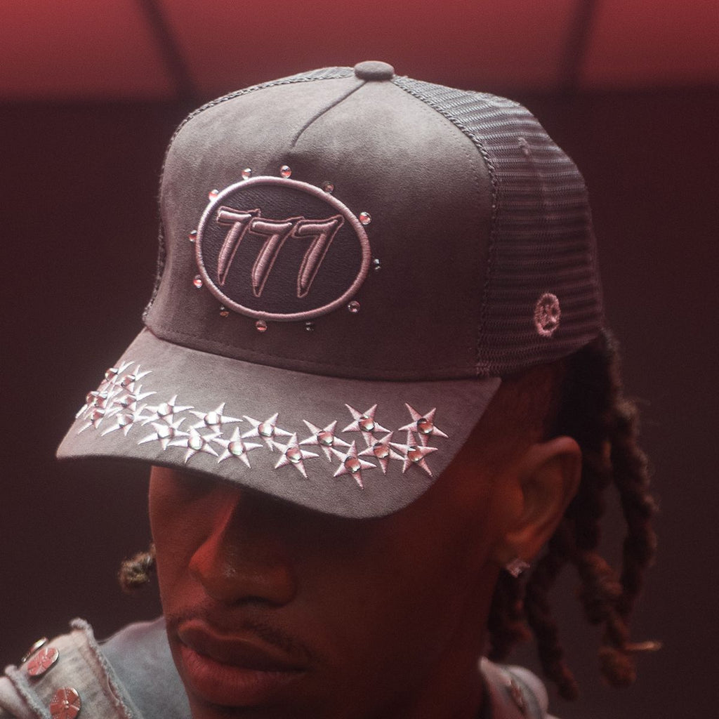 Hudson Hat - Diamond 777 Suede Trucker - Grey - CD0345