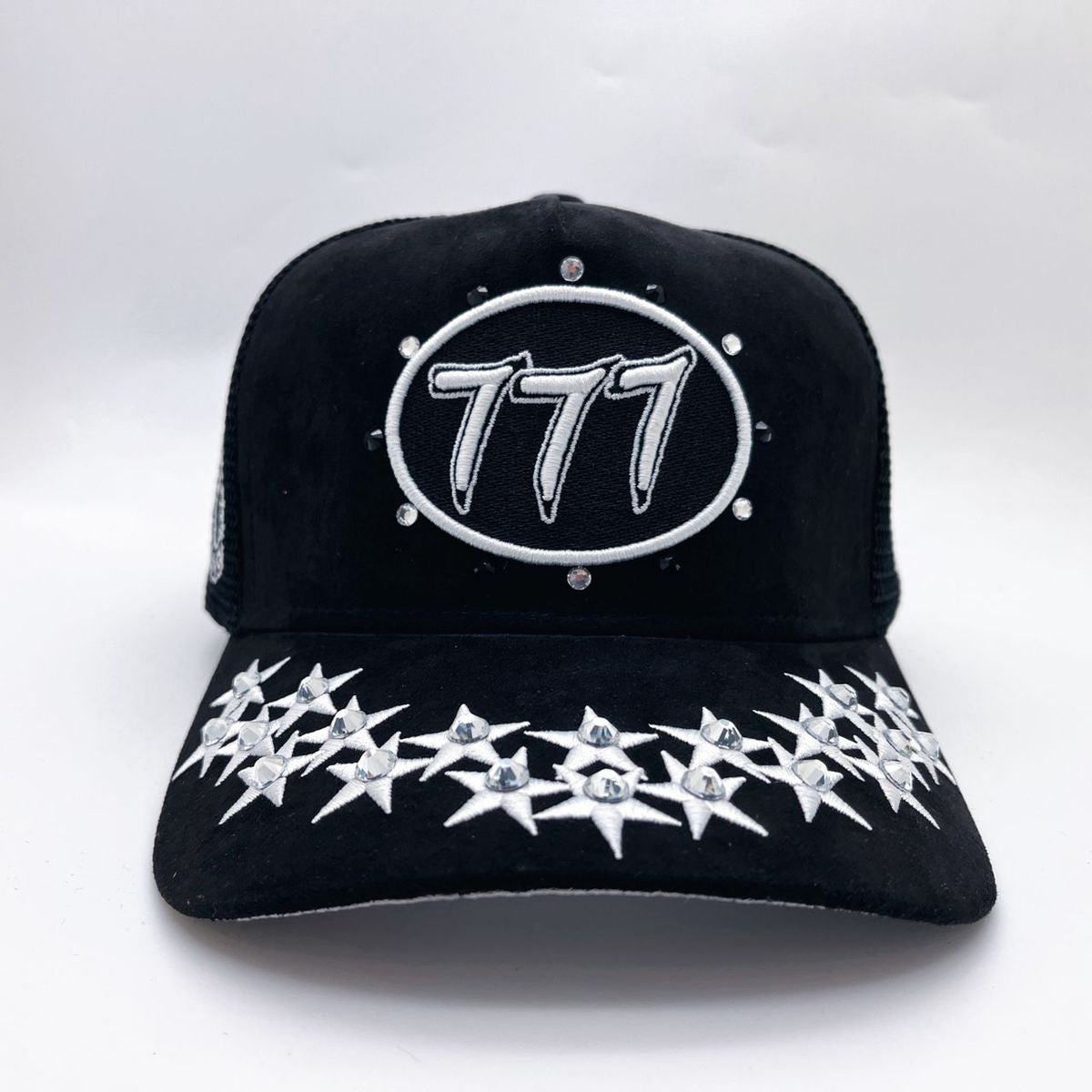Hudson Hat - Diamond 777 Suede Trucker - Black And White - CD0344