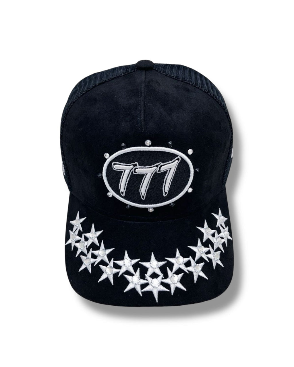 Hudson Hat - Diamond 777 Suede Trucker - Black And White - CD0344