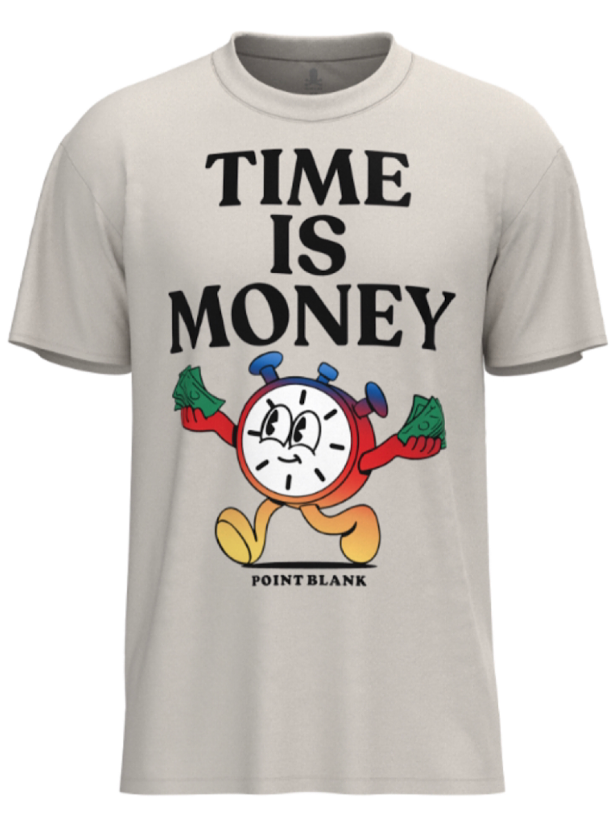 Point Blank T-Shirt - Time Is Money - White