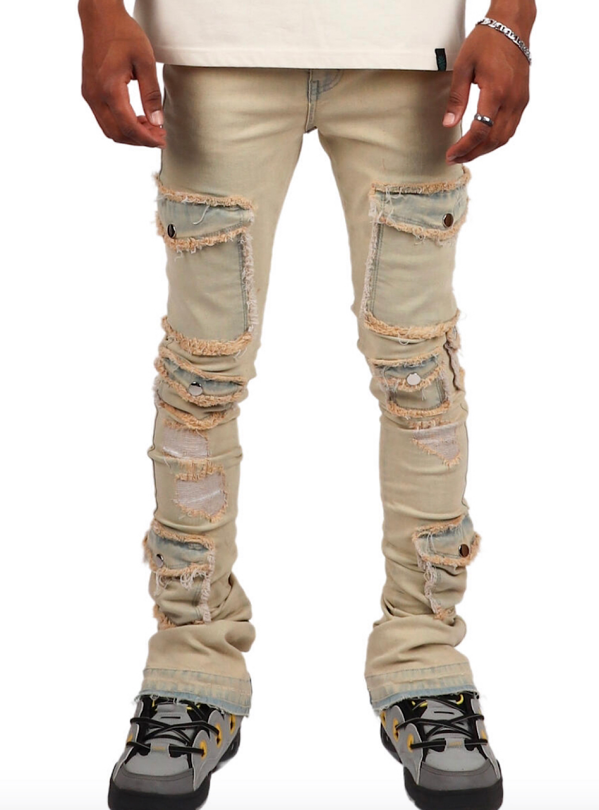 Majestik Jeans - Enzyme Washed Super Stacked - Light Blue Tint - DL2356