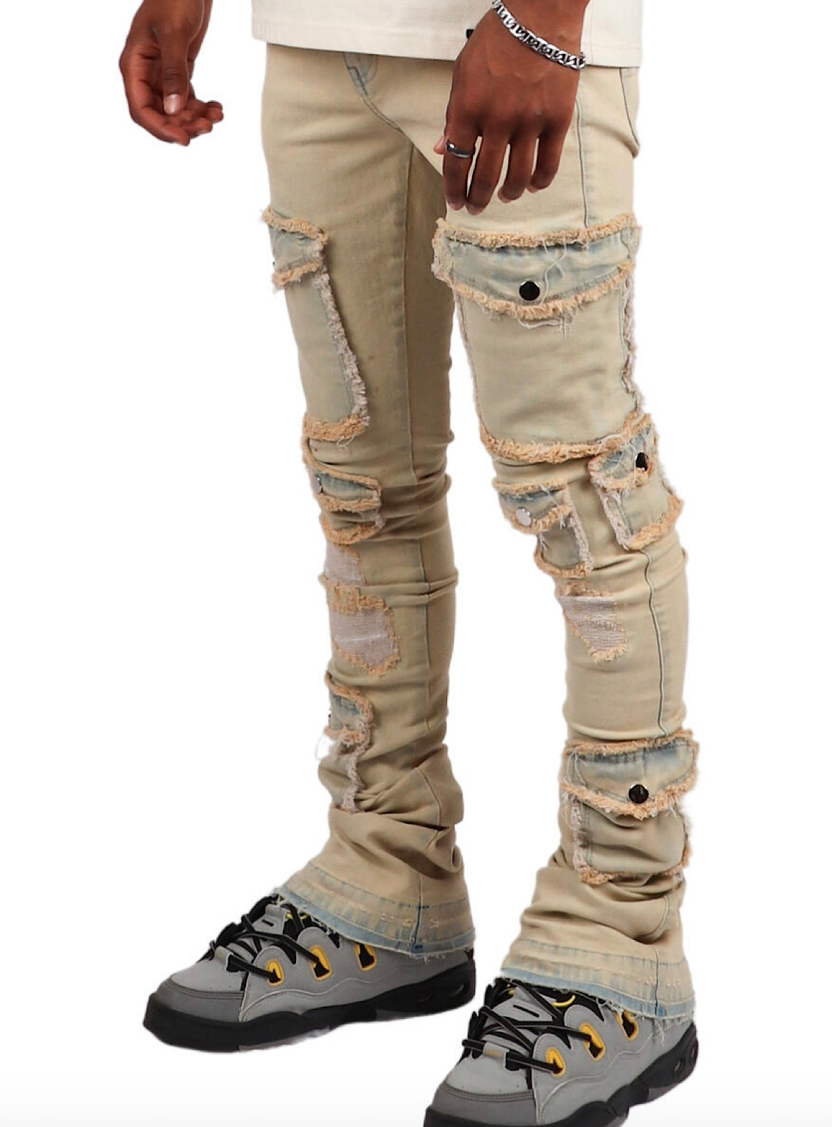 Majestik Jeans - Enzyme Washed Super Stacked - Light Blue Tint - DL2356