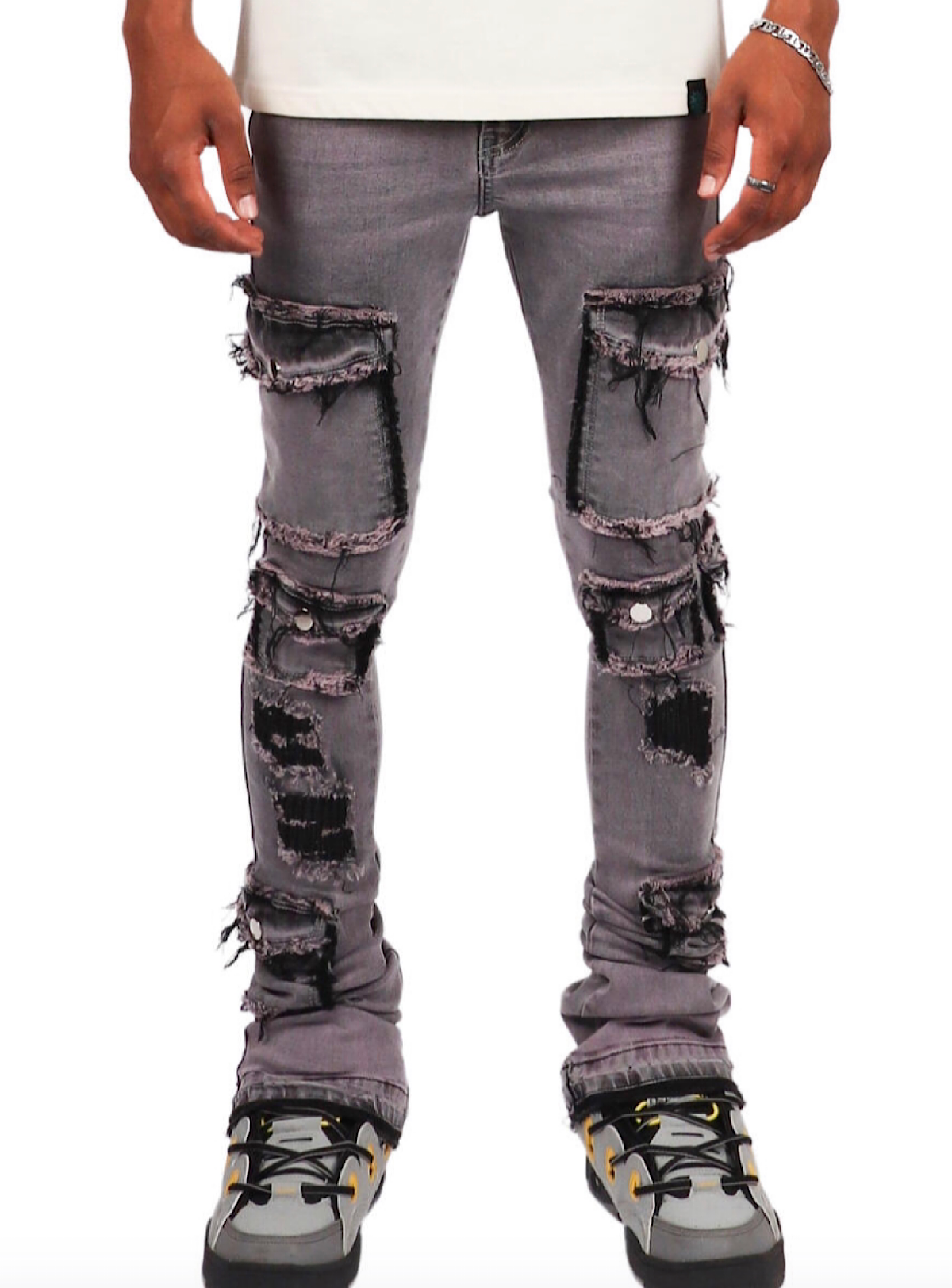 Majestik Jeans - Enzyme Washed Super Stacked - Light Purple - DL2356