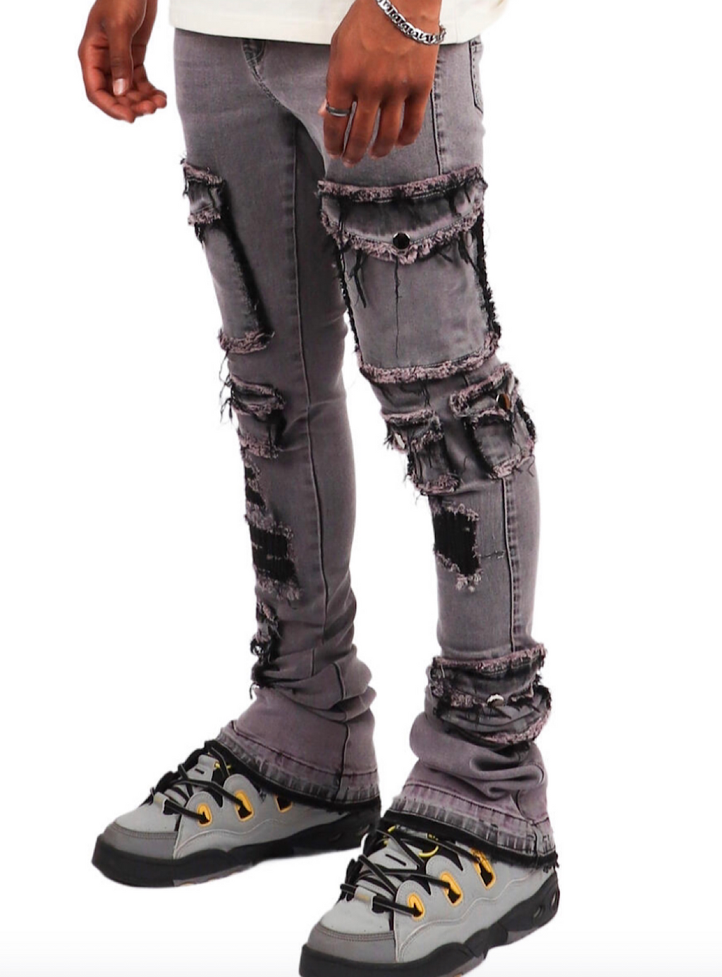 Majestik Jeans - Enzyme Washed Super Stacked - Light Purple - DL2356