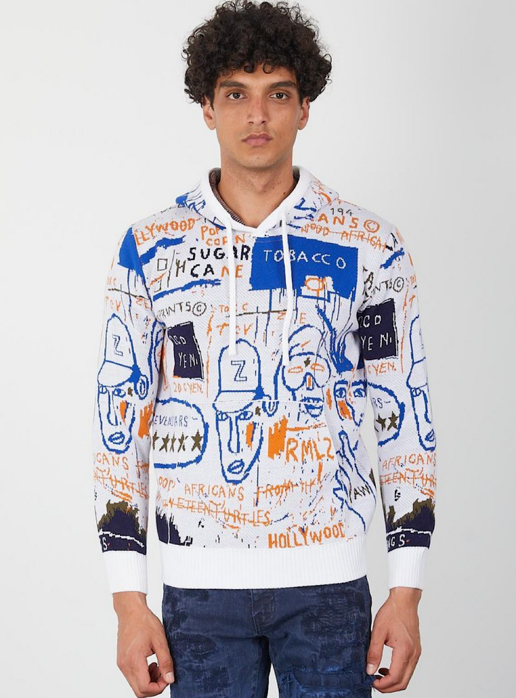 Buyers Choice Hoodie - Streets - White Cotton Multi - KG-617