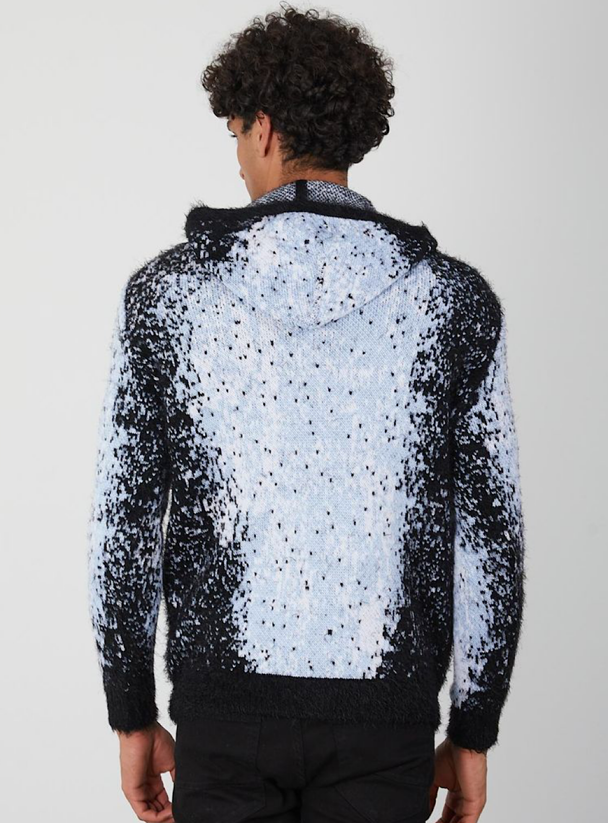 Buyers Choice Hoodie - Mohair - Blue And Black - KG-630