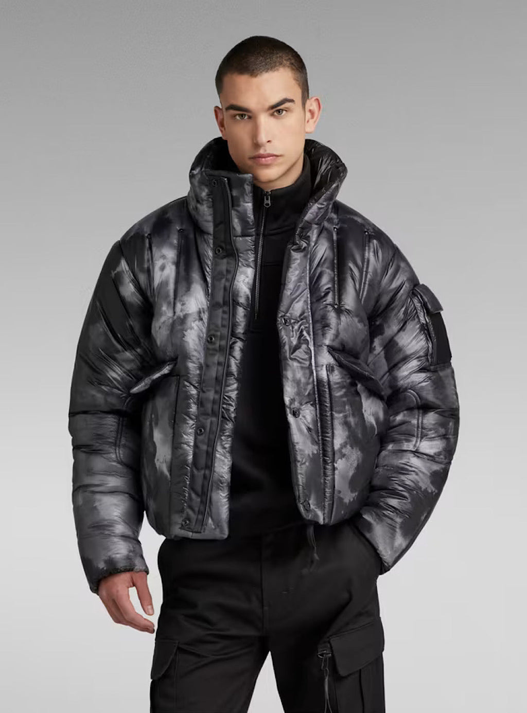 G-Star Jacket - Lofty Puffer - Black Blurry Camo - D23637