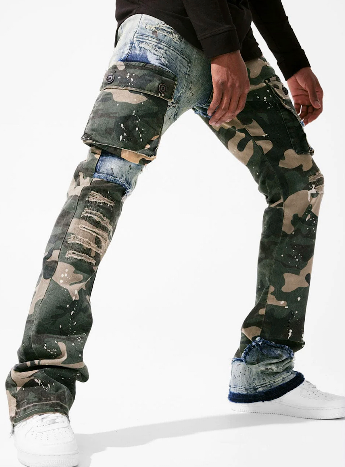 Jordan Craig Jeans - Ross Stacked - Woodland - JRF1142C