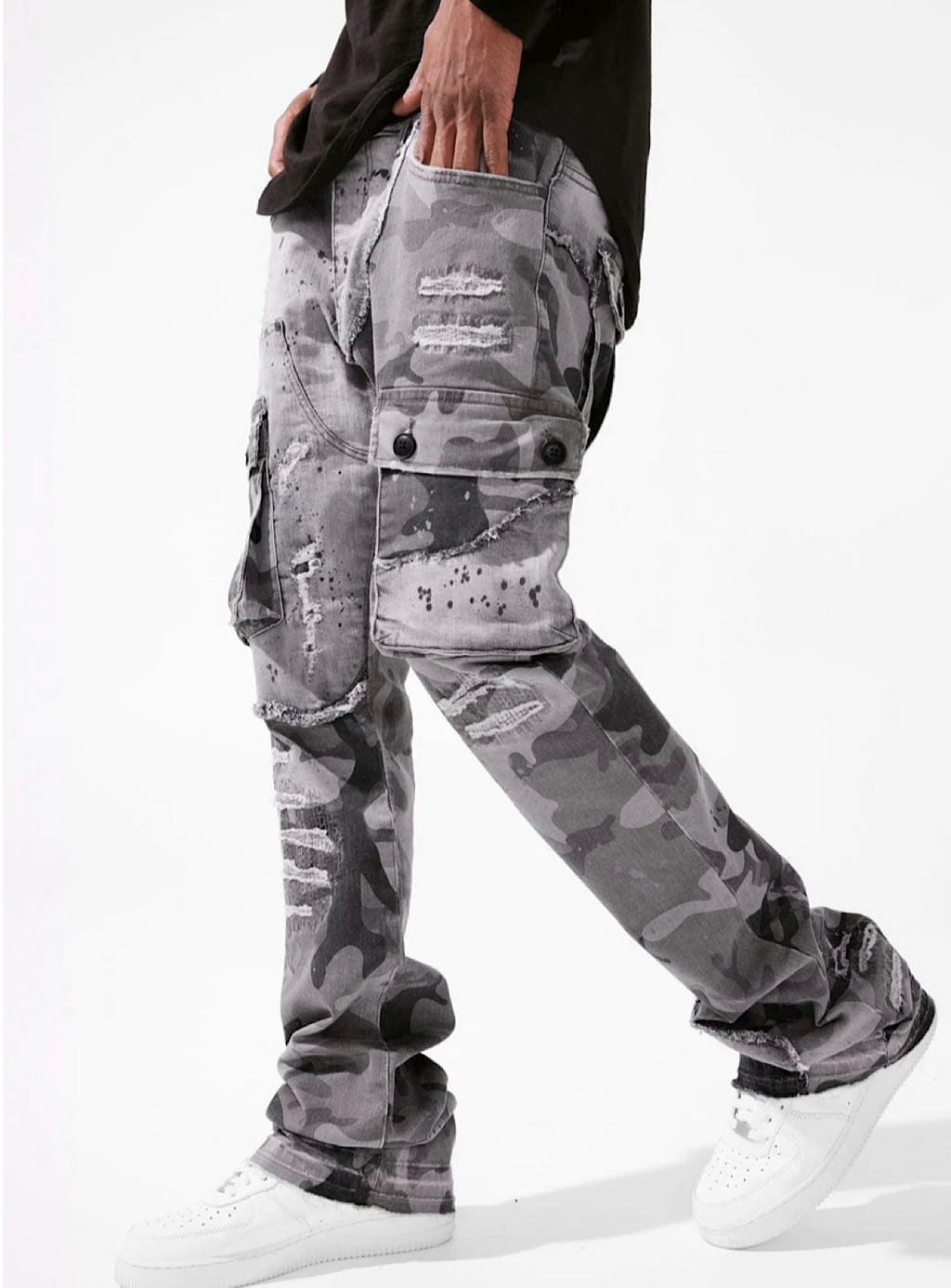 Jordan Craig Jeans - Ross Stacked - Overcast - JRF1142C