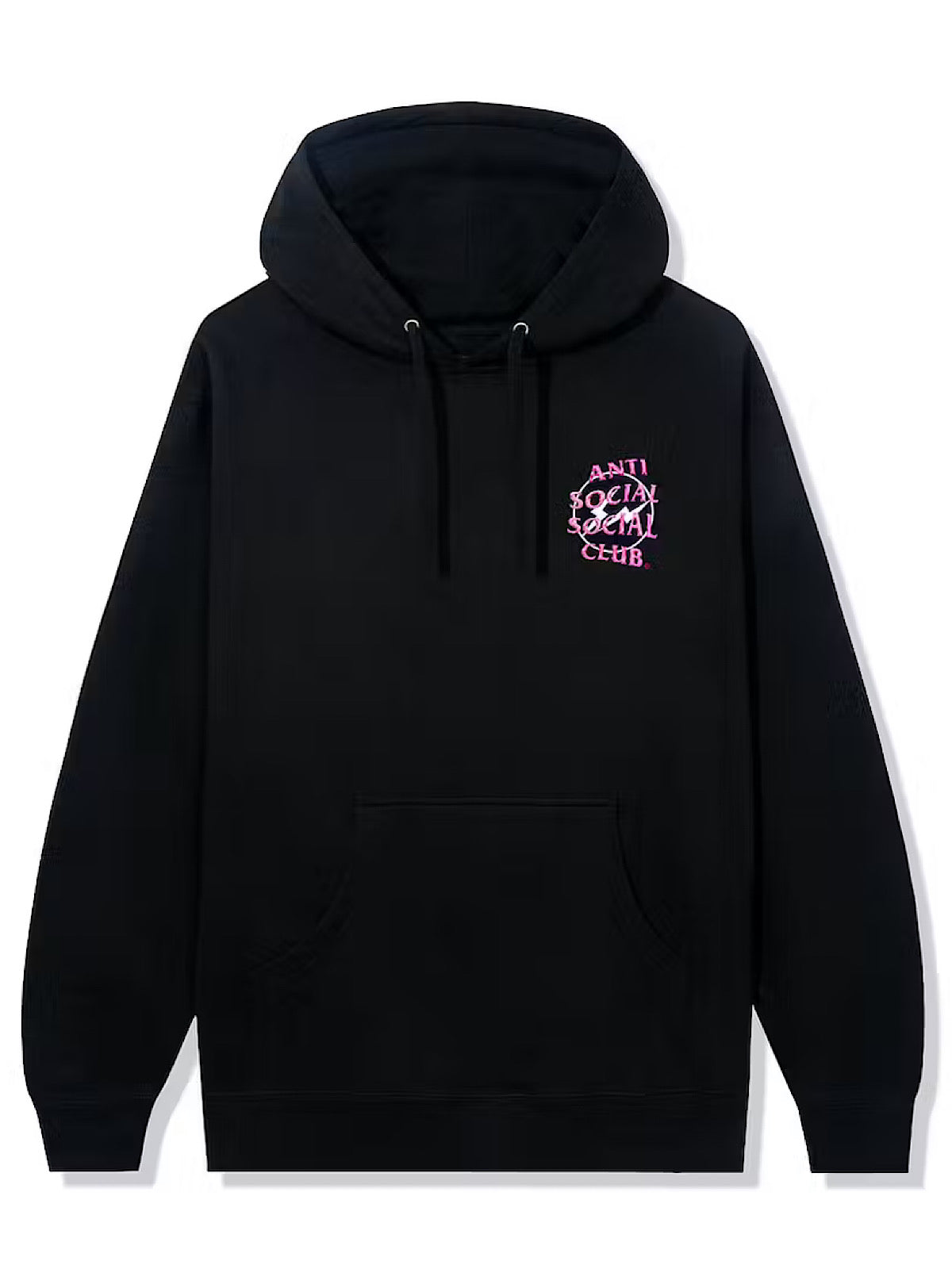 Anti Social Social Club Hoodie - Precious Petals - Black And Pink