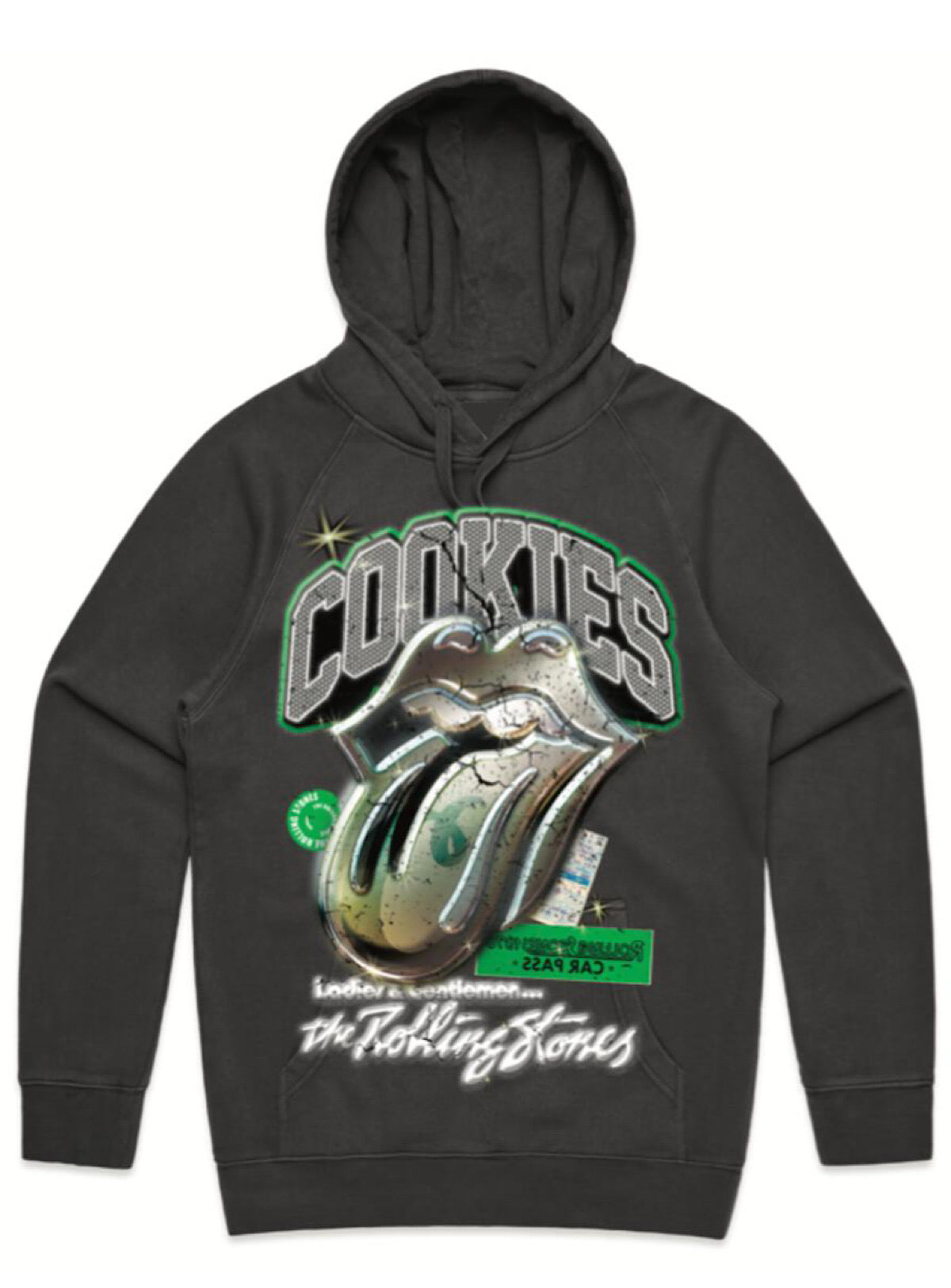Cookies Hoodie - Car Pass - Faded Black - CM243HFP04