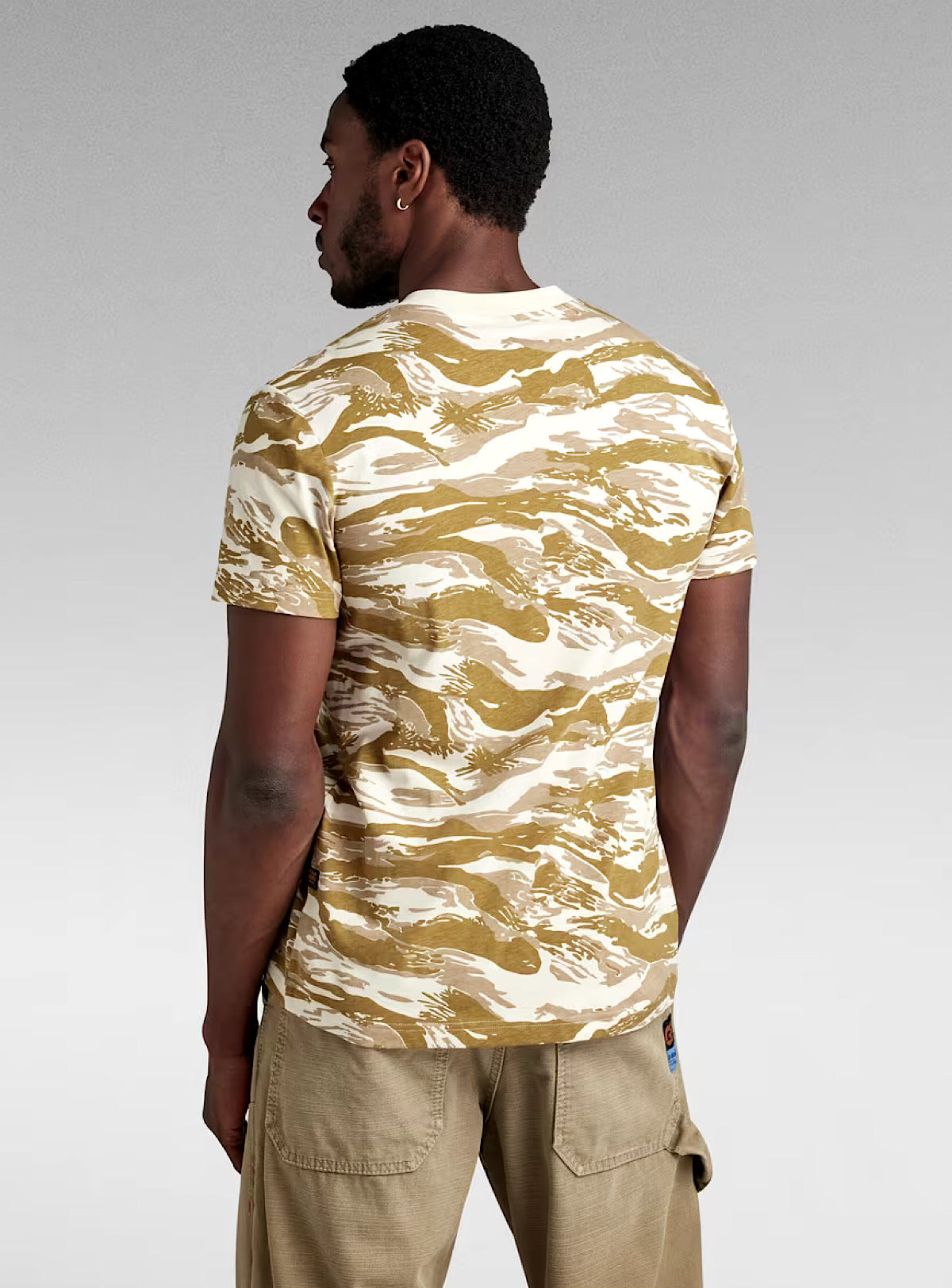 G-Star T-Shirt - Tiger Camo - Whitebait - D24421