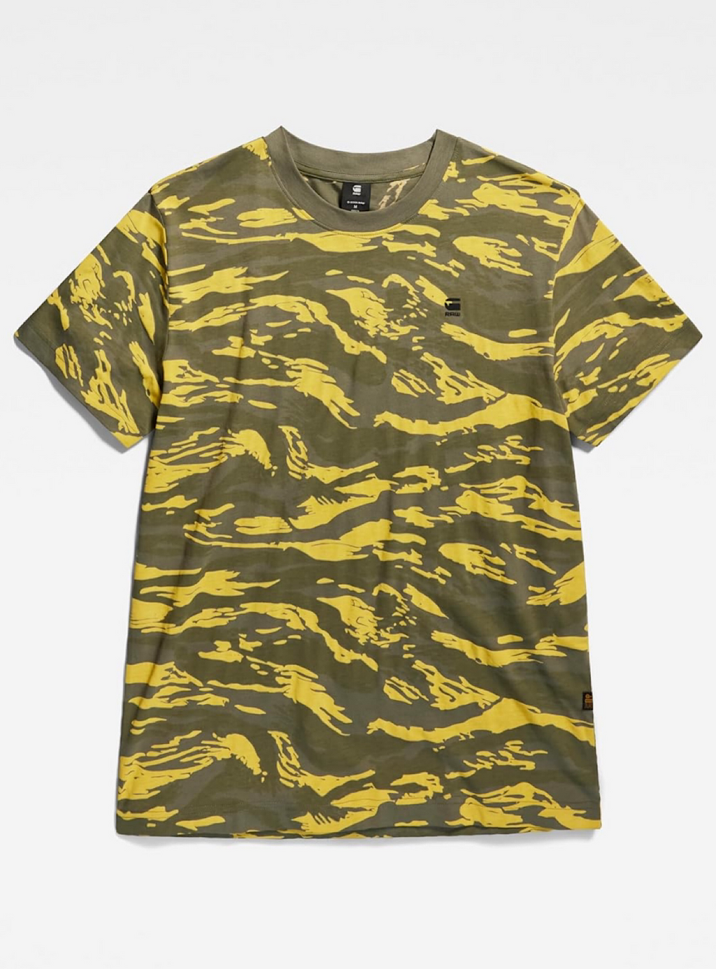 G-Star T-Shirt - Tiger Camo - Dark Lemon Tiger - D24421