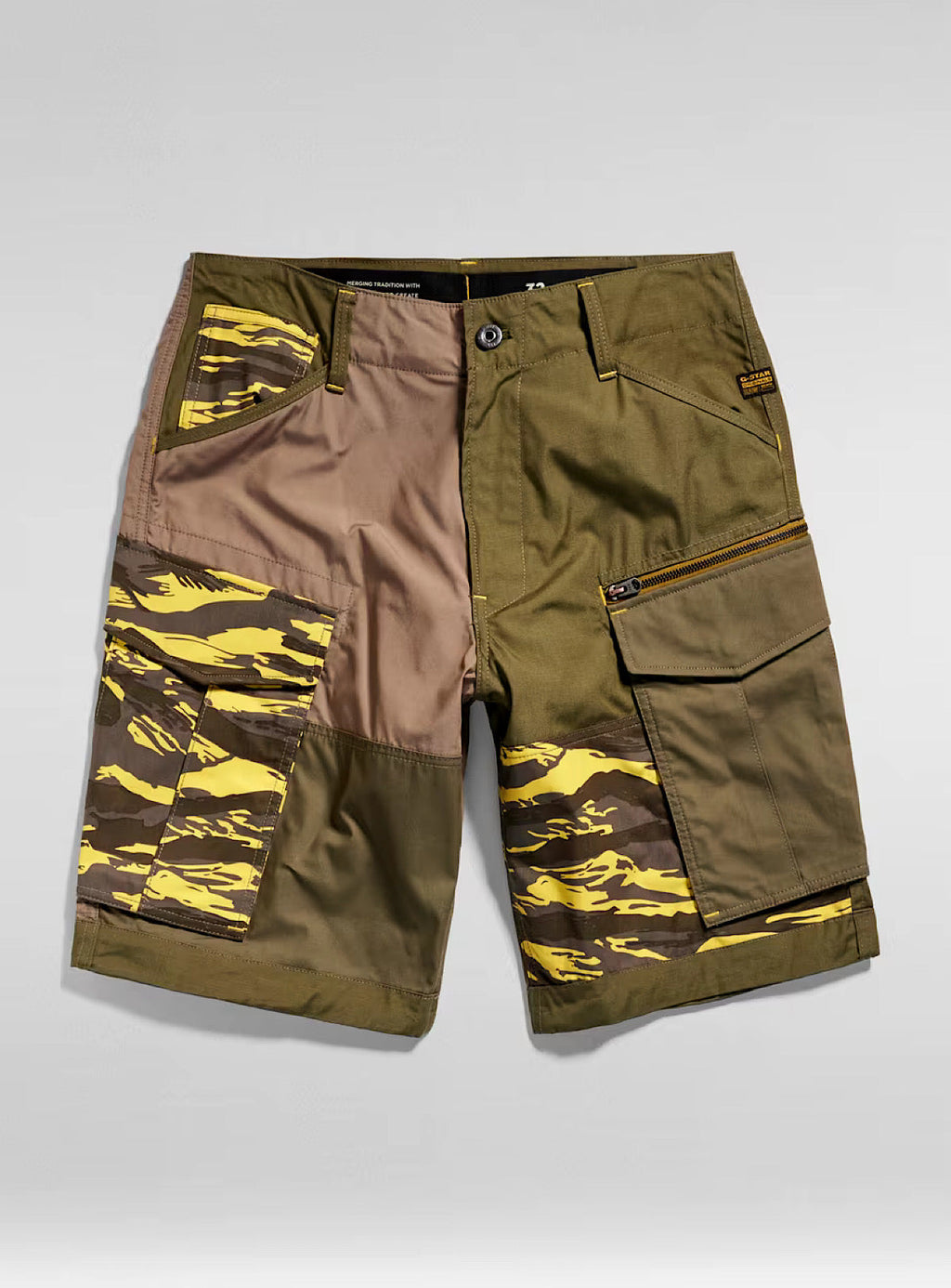 G-Star Shorts - Rovic Mix Zip Relaxed - Shadow Olive - D24318