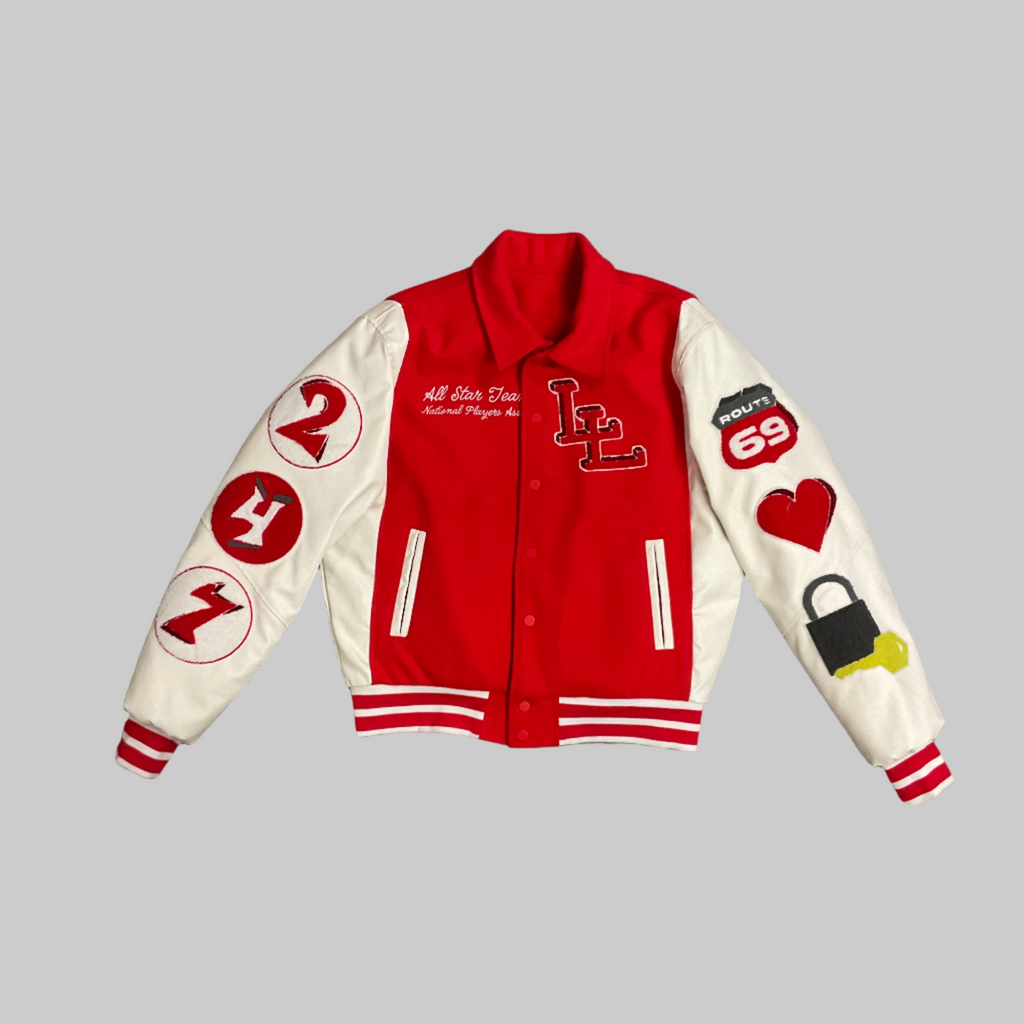 Locked & Loaded Jacket - All Star Letterman - Red - 00001