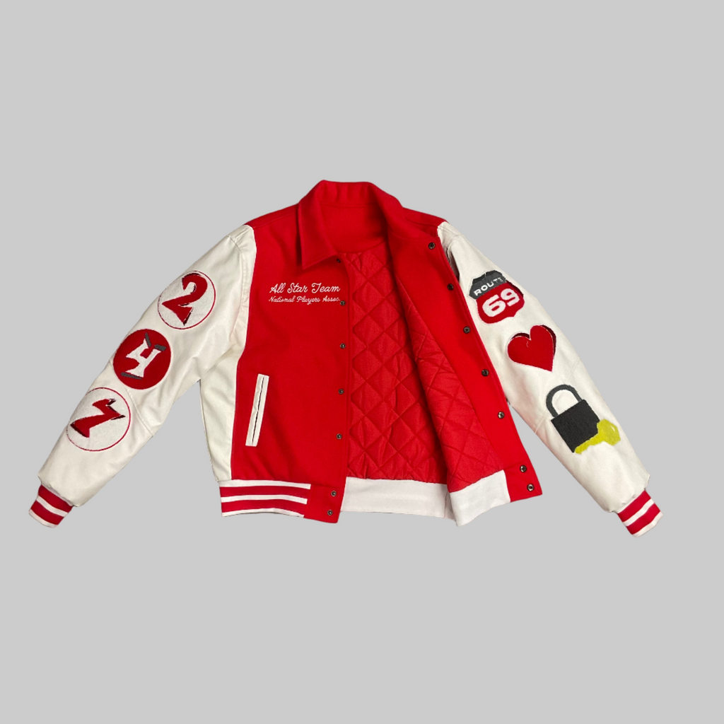 Locked & Loaded Jacket - All Star Letterman - Red - 00001