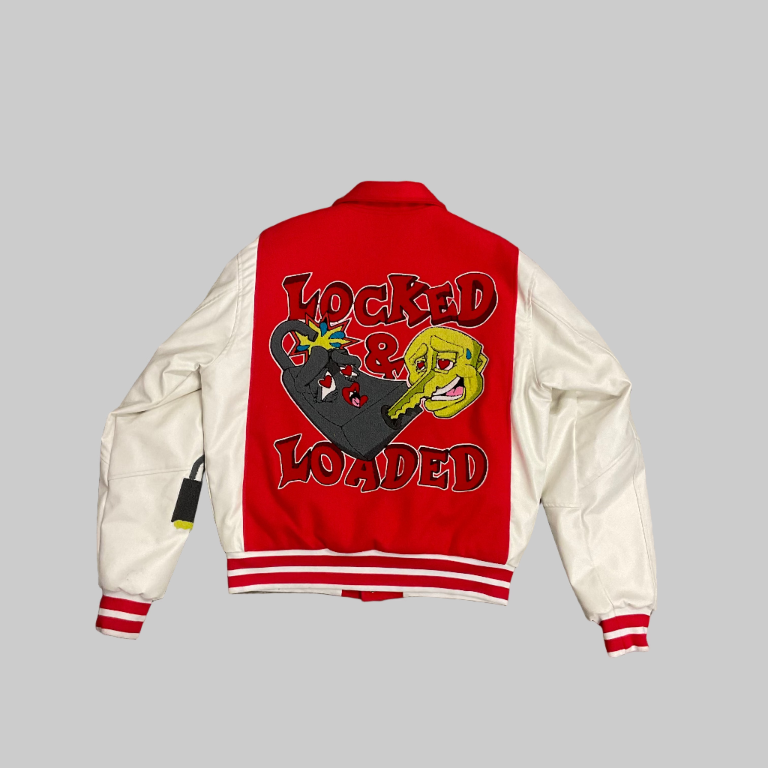 Locked & Loaded Jacket - All Star Letterman - Red - 00001