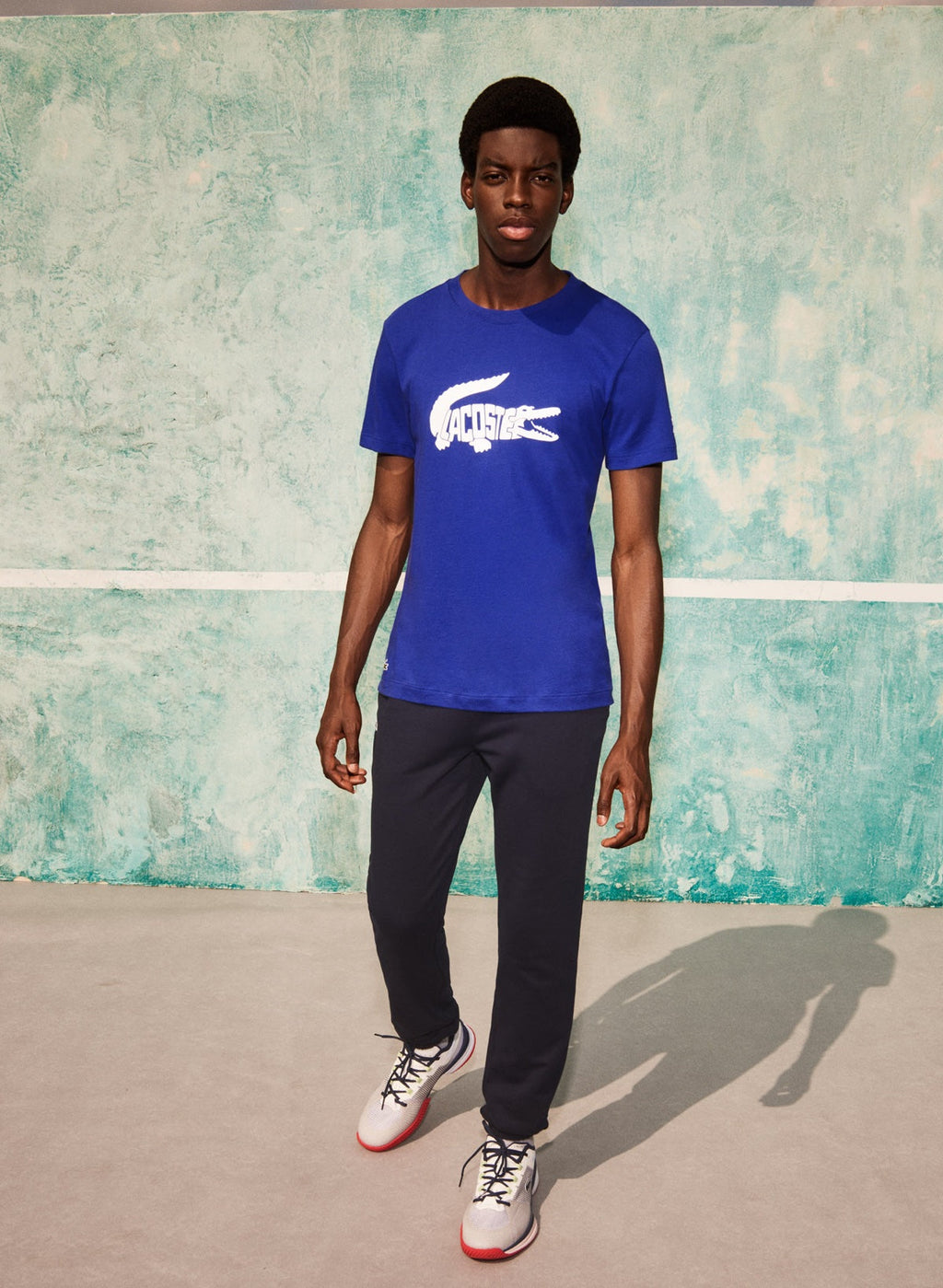 Lacoste T-Shirt - Croc Print - Blue - TH6907 51 QQH