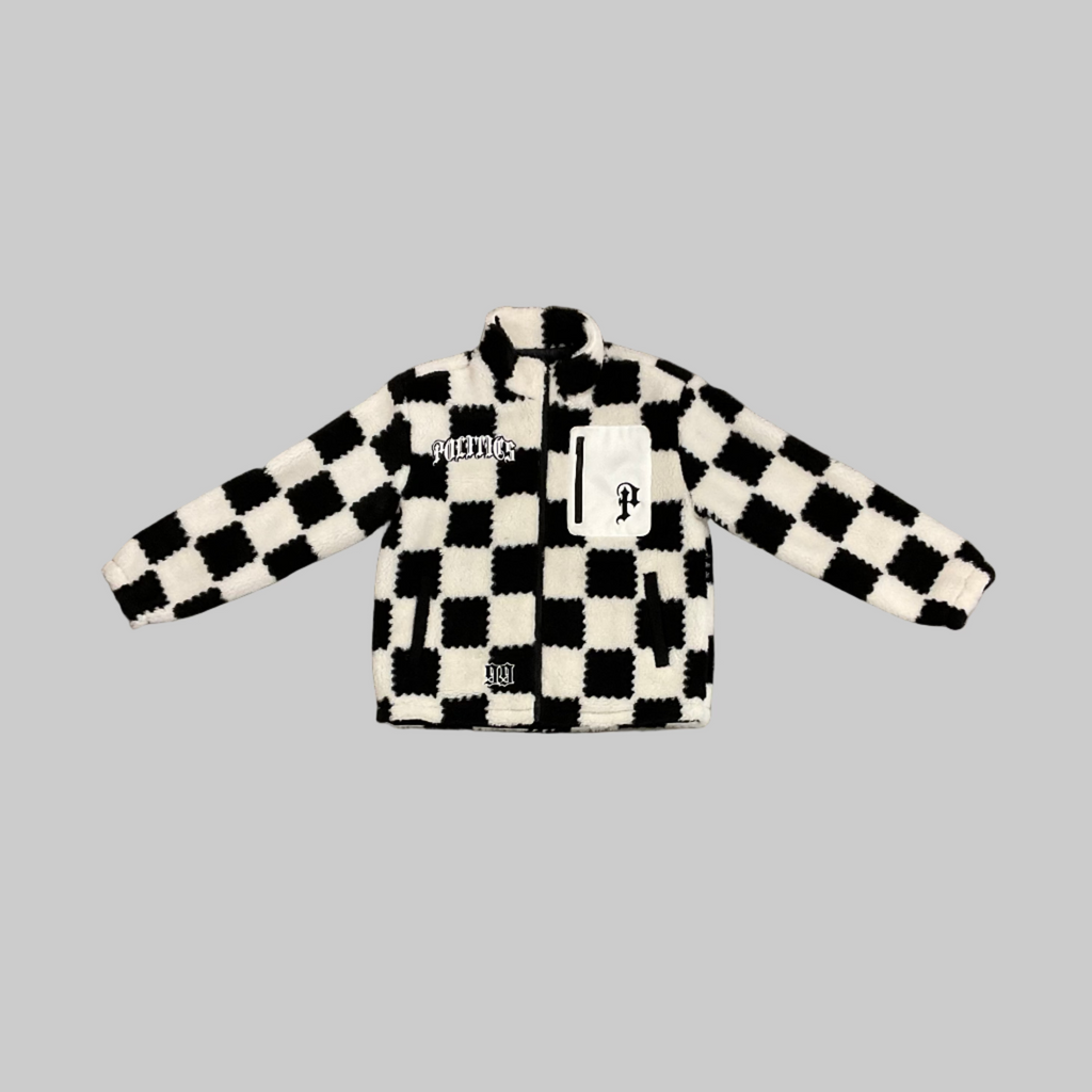 Politics Jacket - Checkered - Black and White - 00008