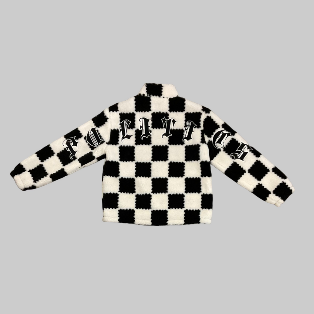 Politics Jacket - Checkered - Black and White - 00008