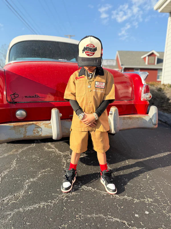 Jordan Craig T-Shirt - Kids The Re-Up Mechanic - Wheat - 2051