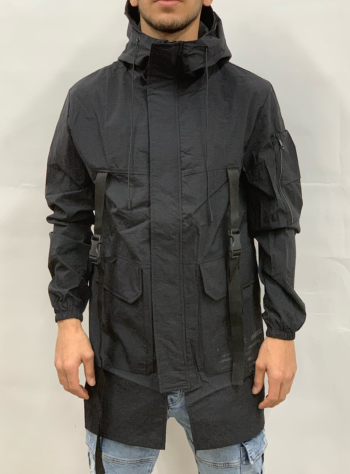 Buyer's Choice Jacket - Strap Windbraker - Black - 20404011