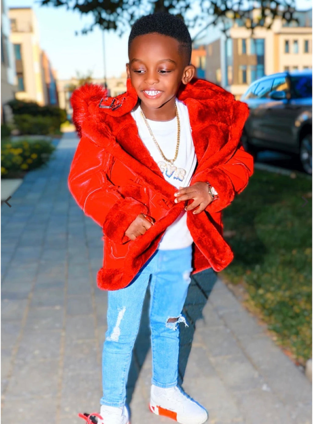Jordan Craig Kids Coat - Denali Shearling - Red - 91540K