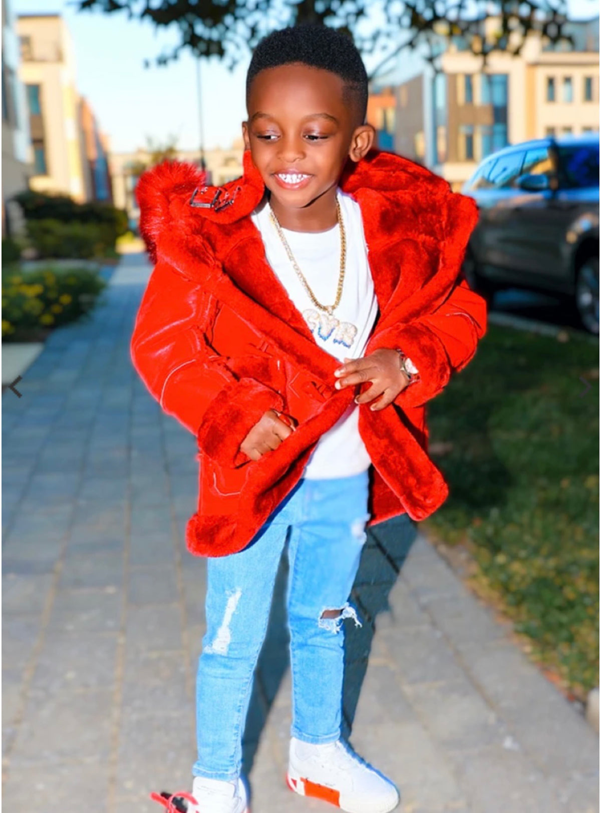 Jordan Craig Kids Coat - Denali Shearling - Red - 91540K