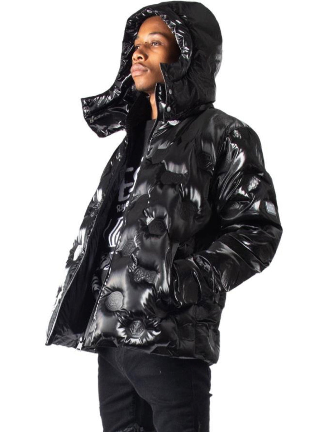 Majestik Jacket - Branded Puffer - Black - JJ2221