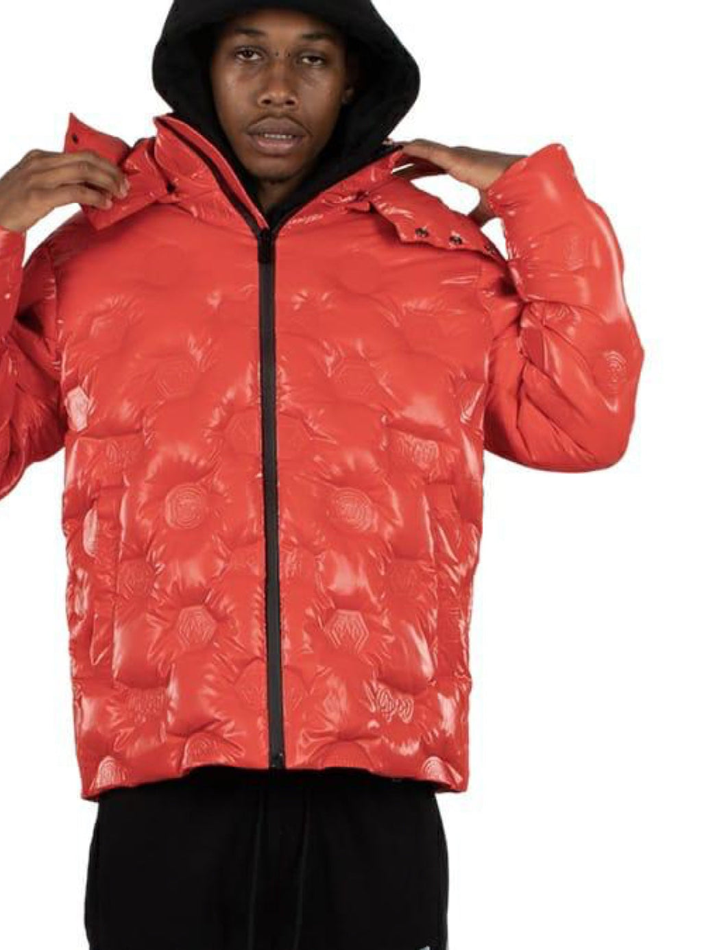 Majestik Jacket - Branded Puffer - Red - JJ2221