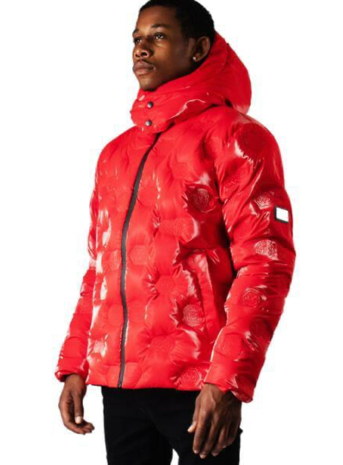 Majestik Jacket - Branded Puffer - Red - JJ2221