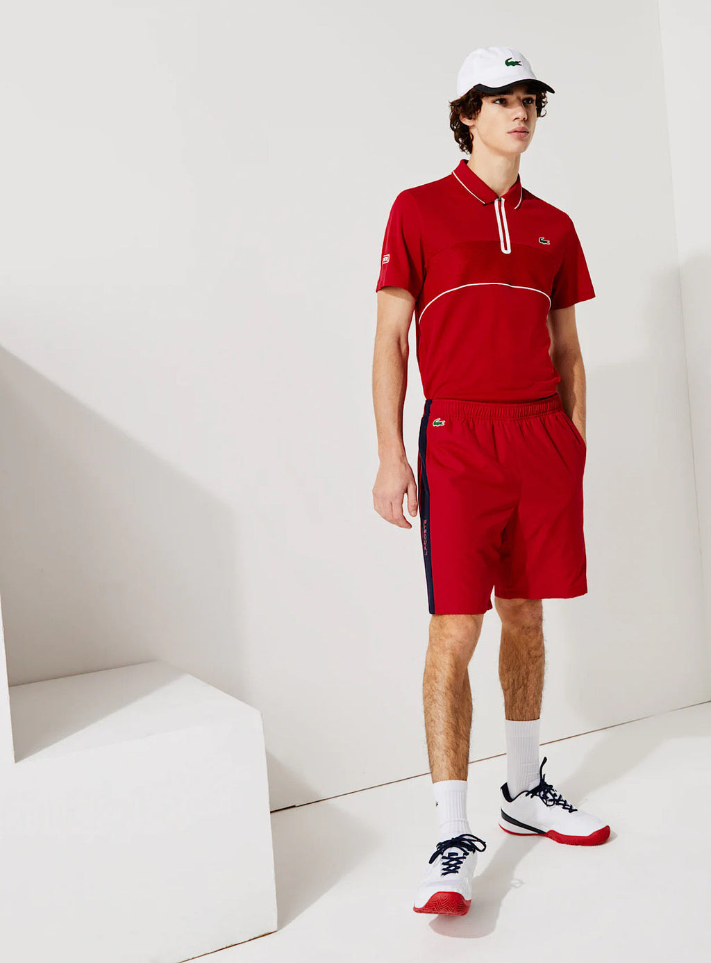Lacoste Shorts - Striped - Red and Black - GH9690 51 EVS
