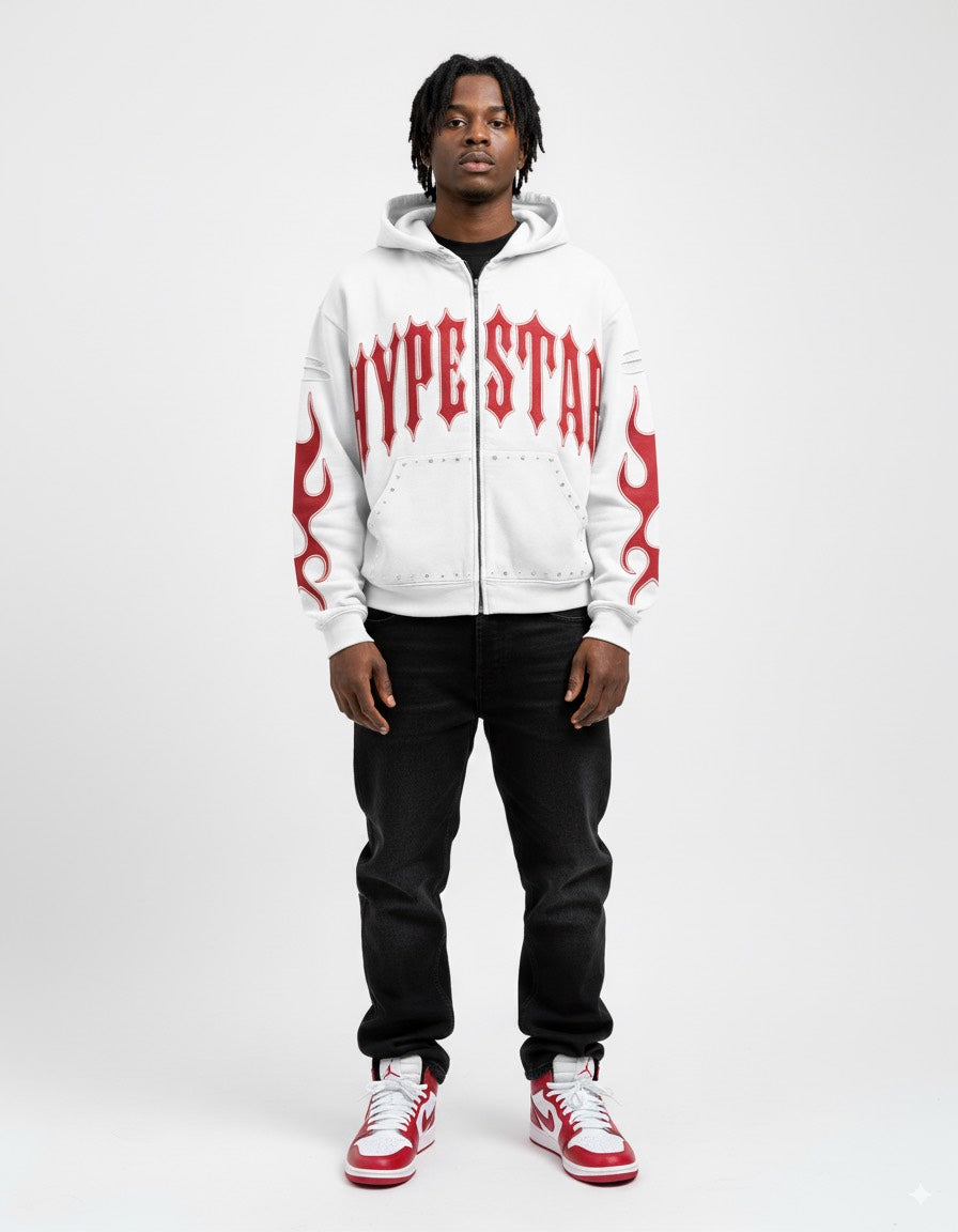 Hype Star Hoodie- The Essential - White - HS995