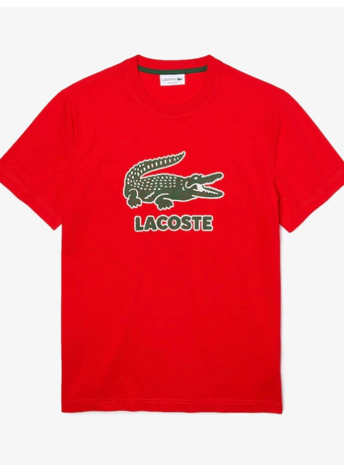 Lacoste T-Shirt - Crackled Logo - Red - TH0063 51 F8M