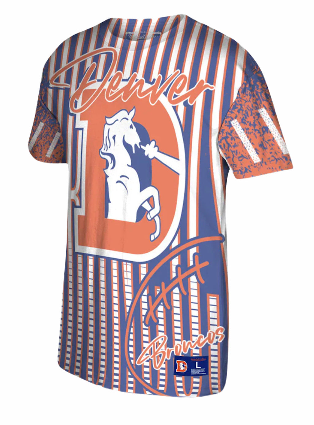 Mitchell & Ness T-Shirt - Jumbotron Sublimated Broncos - Orange