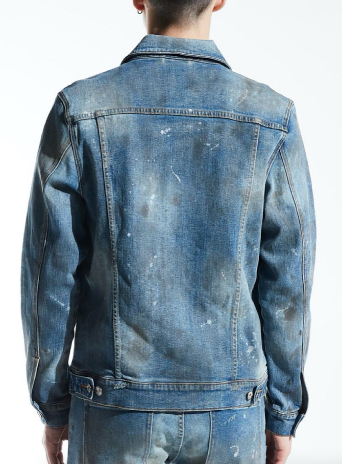 Embellish Denim Jacket - Burns - Dirty Light Indigo - EMBSP220-202