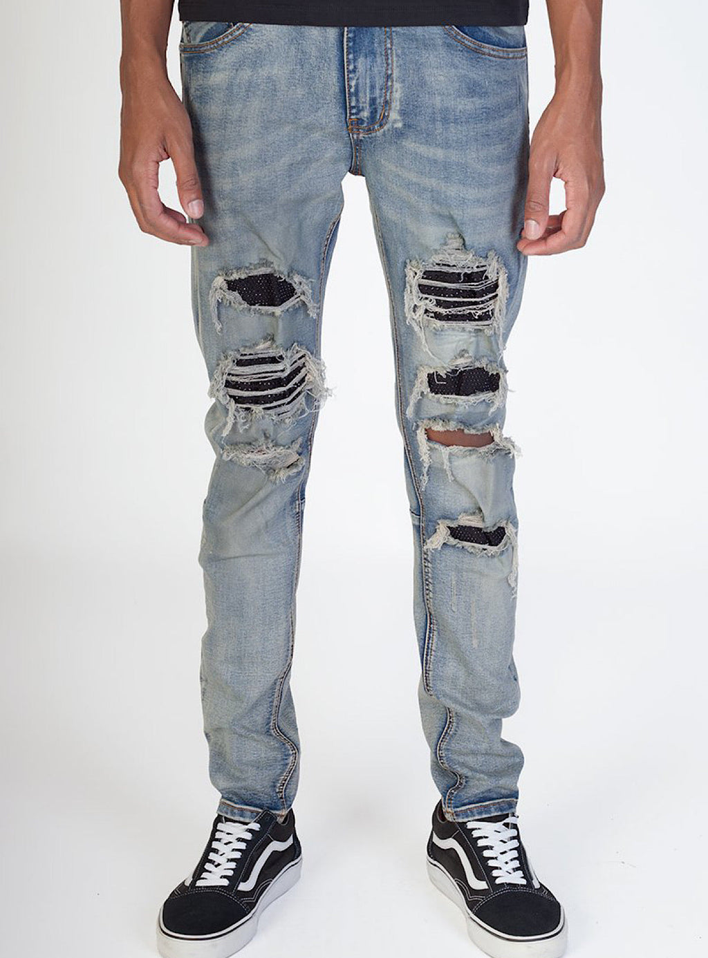 KDNK Jeans - Black Stones - Vintage Medium Blue - KND4315