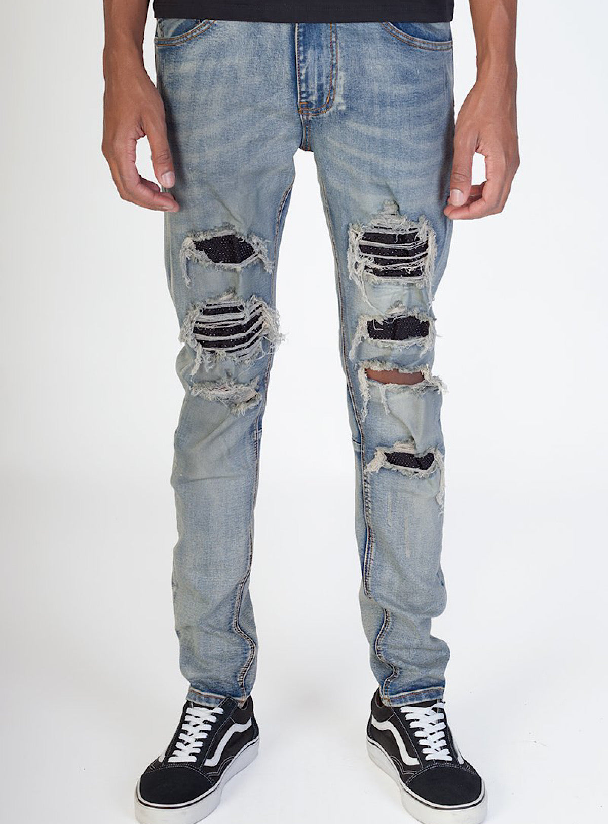 KDNK Jeans - Black Stones - Vintage Medium Blue - KND4315