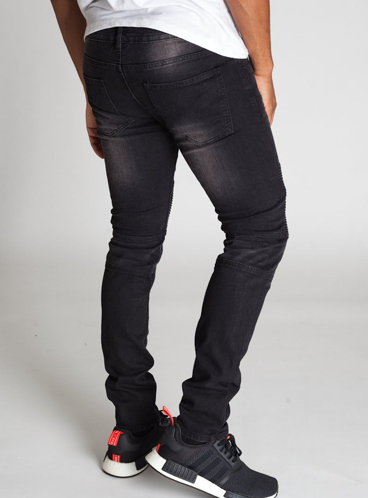 KDNK Jeans - Red Stones - Black - KND4332