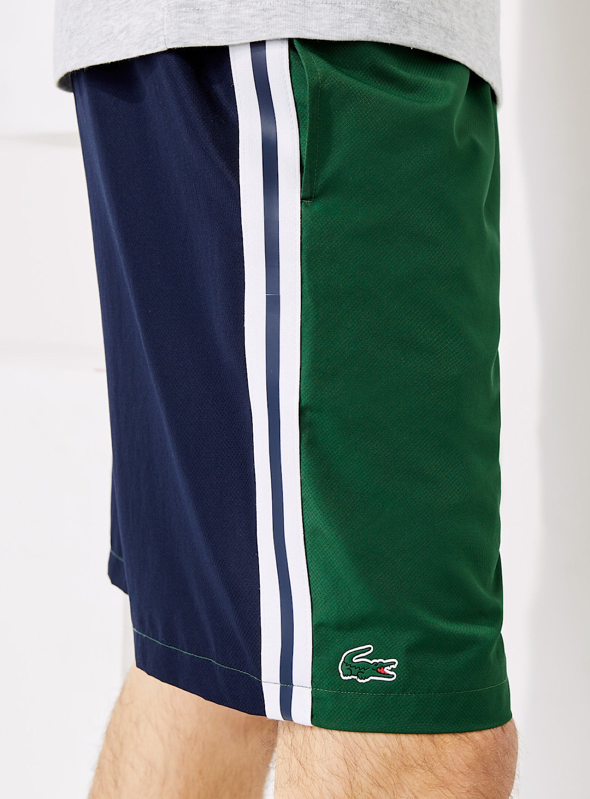 Lacoste Shorts - Sport Contrast Band - Navy/Green - GH2105-51