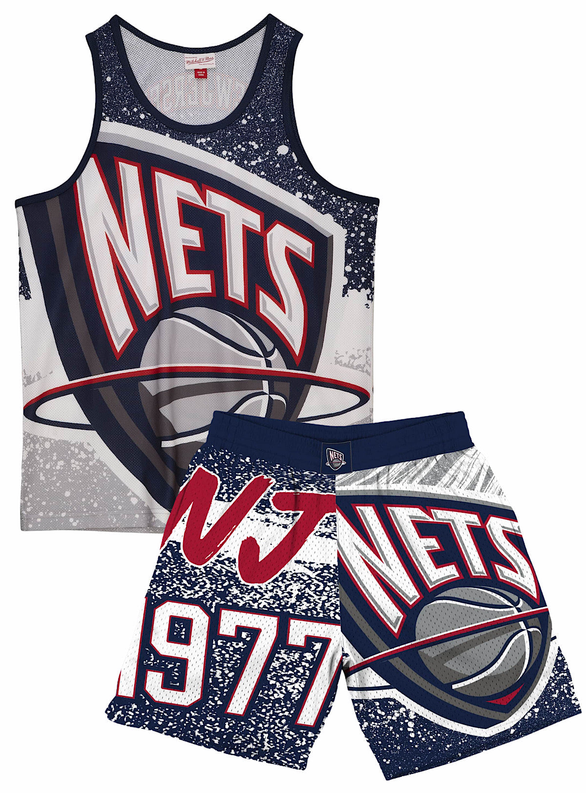 Mitchell & Ness Short Set - Jumbotron Nets - Navy