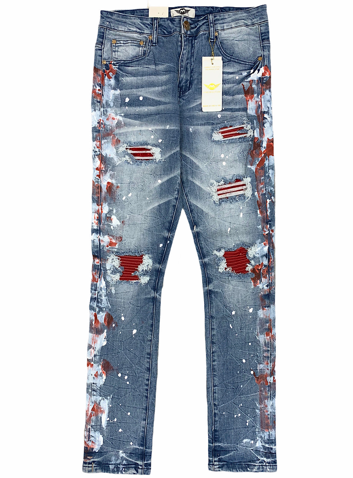 Ferrari Massari Jeans - Picasso Drip Red - Blue