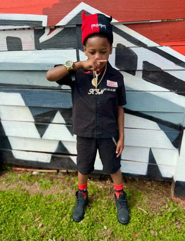 Jordan Craig T-Shirt - Kids The Re-Up Mechanic - Black - 2051