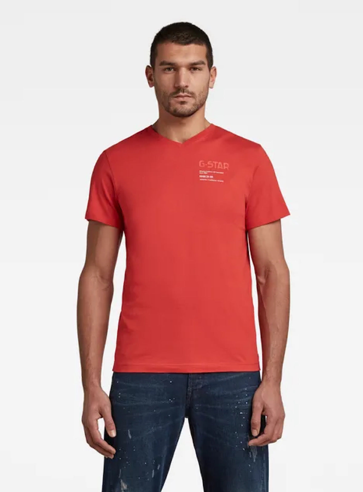 G-Star T-Shirt - Chest Graphic - Dark Candy - D19218