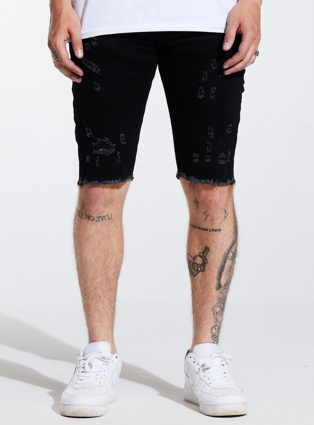 Crysp Denim Shorts - Atlantic - Jet Black - CRYSPSP221-127