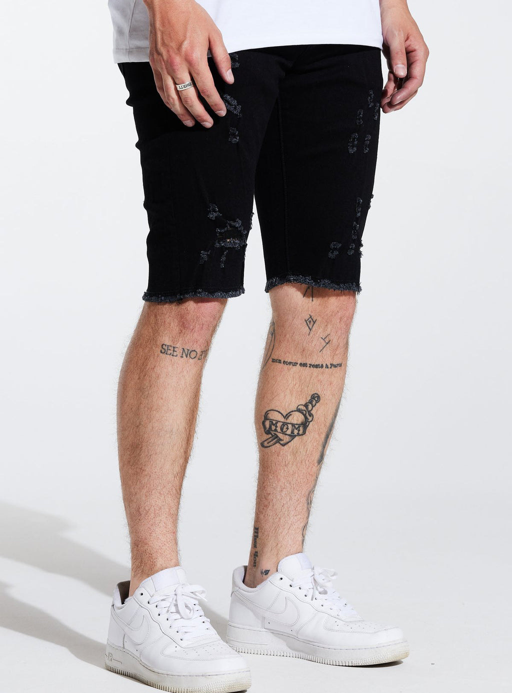 Crysp Denim Shorts - Atlantic - Jet Black - CRYSPSP221-127