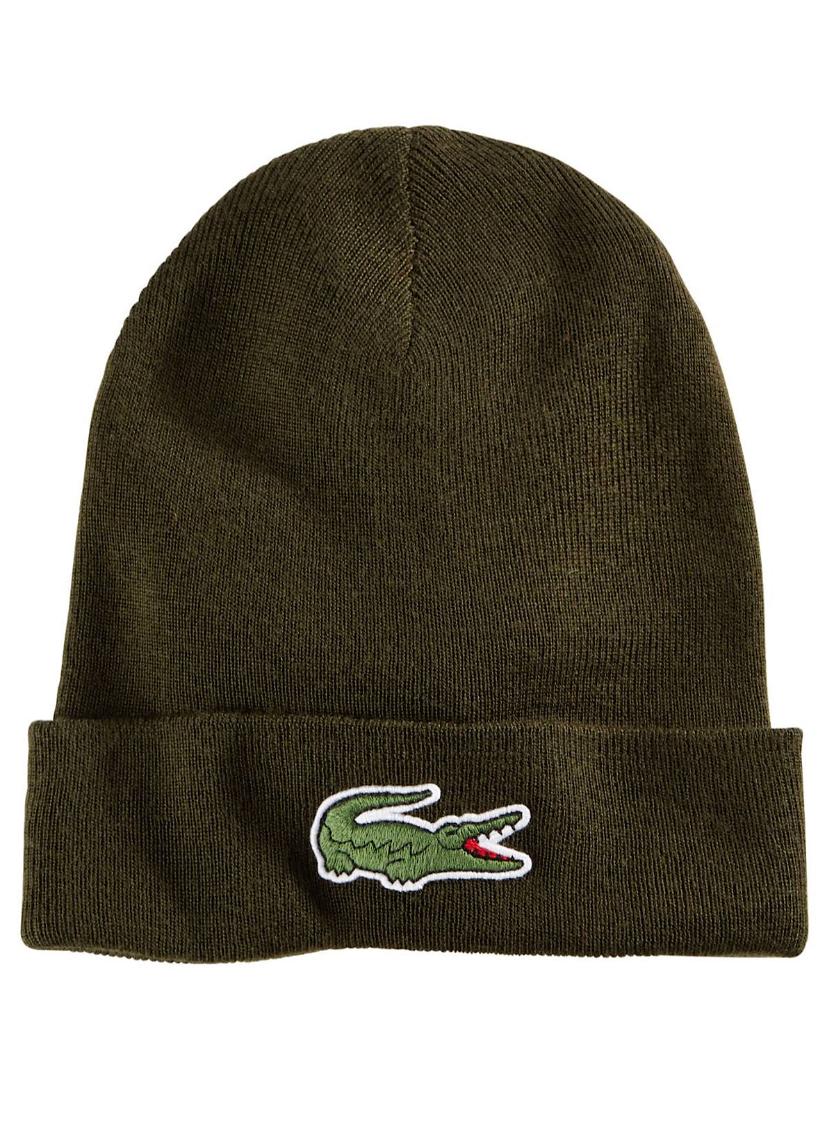 Lacoste Hat - Contrast Beanie - Olive Green - RB1081-51