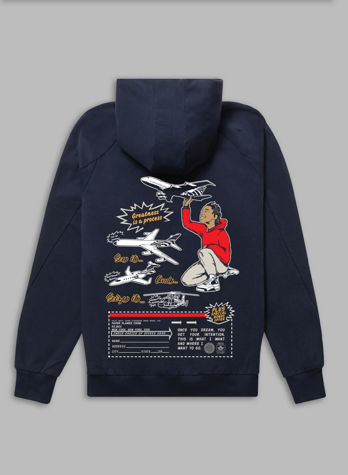 Paper Plane Hoodie - A Plane Story - Sapphire - 300077